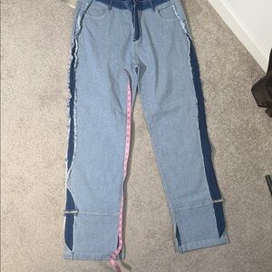 Fashion Nova Blue and Light Blue Women Jeans size 14